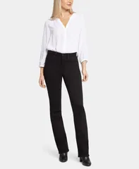 エヌワイディージェイ レディース シューズ ブーツ・レインブーツカット プチ ジーンズ NYDJ Petite Barbara MidRise Bootcut Jeans Black ブラック