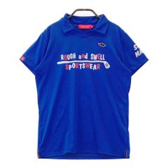 サイズ：M ROUGH&SWELL ラフアンドスウェル 襟付 半袖Tシャツ ブルー系 [240101765158] ゴルフウェア レディース ストスト