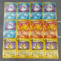 ポケモンカード旧裏12枚イーブイわるいブースターシャワーズサンダース