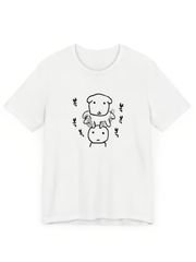 新品 送料無料 犬イラスト T シャツ 線画 ゆるかわ シュール グラフィック ラフタッチ 動物柄 かわいい系 ユーモラス