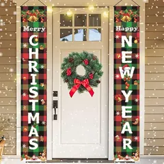 中古 【数量限定】バナー Christmas Merry 飾り付け クリスマス飾り パーティー タペストリー クリスマス 18 即納