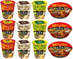 訳あり　ロカボNOODLES おいしさプラス 4種アソート12食 (こってり醤油、濃厚鶏白湯、濃厚コク旨豚骨、コク旨ソース焼そば（賞味期限：2026年11月20日）)各3個