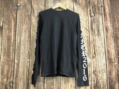 VETEMENTS ヴェトモン 16SS アームロゴプリント ロングTシャツ 長袖TシャツMS16TP23 ブラック M