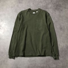 GQ6654◇Anatomica : LS ポケットTシャツ◇S◇カーキ系 アナトミカ 長袖