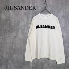 『JIL SANDER』ジルサンダー（S）ロゴプリント ロンT ホワイト