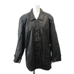 ルモンド LEMONDE レザージャケット 黒 ブラック 無地 長袖 ハーフ丈 /NP ■GY75
