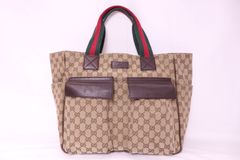GUCCI グッチ GGキャンバスシェリーライントートバッグ 161836 Aランク