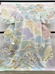 振袖 ラメ刺繍 金駒 金彩 紋意匠 身丈168cm 撥水加工済 MO3709 - メルカリ