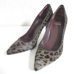 Stuart Weitzman スチュワートワイツマン ハラコ レオパード柄 ポインテッドトゥ ハイヒール パンプス 36 1/2 約23.5cm ブラウン レディース パンプス 春 夏 秋 冬 古着 中古 USED 新品同様