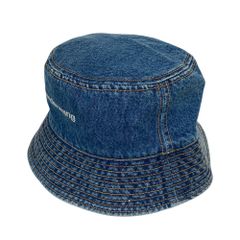 Alexander Wang アレキサンダーワン ラインストーンロゴ デニム バケットハット 帽子 S インディゴブルー レディース ハット 春 夏 秋 冬 古着 中古 USED 美品