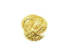 ■美品■ BALMAIN バルマン ラインストーン ブローチ ピンバッジ ピンブローチ アクセサリー ゴールド系 ジュエリー 普段使い 中古 DQ1662