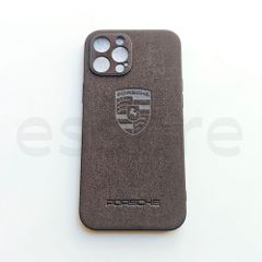 iPhone12Promax 케이스 포르쉐 스마트폰 케이스 내충격 뒷모피 소프트 케이스 스웨이드 그레이