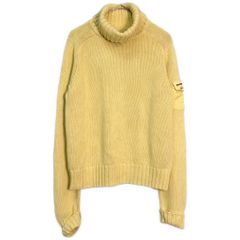Calvin klein Jeans / カルバンクライン ジーンズ タートルネックセーター イエロー (メンズ L) 中古 古着 Z0084