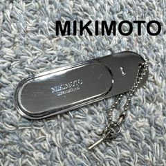 MIKIMOTO ミキモト スライド式 コンパクトミラー 携帯用 鍵チャーム パール