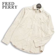 FRED PERRY フレッドペリー 通年 長袖 ロゴ刺繍 ドット シャツ Sz.S メンズ
