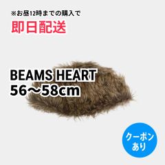 BEAMS HEART ビームスハート ハンチング/ベレー帽 56～58cm ブラウン フェイクファー レディース