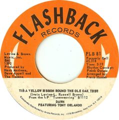 7インチ Dawn, Tony Orlando Tie A Yellow Ribbon Round The Ole Oak Tree / Say, H FLB81 FLASHBACK