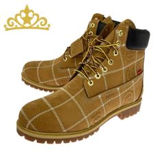 SUPREME × Timberland パッチワーク 6インチ プレミアム ブーツ