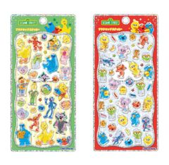 セサミストリート プチドロップステッカー 2枚セット セサミ デフォルメ エルモ クッキーモンスター ビッグバード グローバー オスカー 正規品 カミオジャパン KAMIO JAPAN