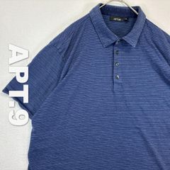 ビッグシルエット APT.9 半袖 ポロシャツ 古着 ネイビー 2XL 2078