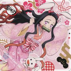 [중고] 코스터 슌몬 禰豆子(AGF2023 의상) 코스터 [귀멸의 칼날] 애니메이트 걸스 페스티벌 2025 회장 한정 ufotable Cafe TO GO AGF2023 음료 음료 주문 특전