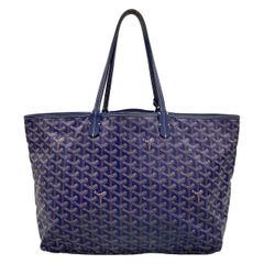 GOYARD(ゴヤール) トートバッグ サンルイPM ネイビー レザー