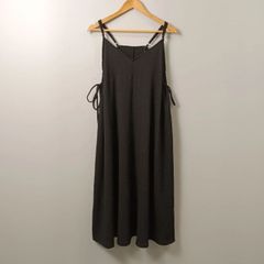 【美品】【新品タグ付】ショコラフィネローブ chocol raffine robe キャミソール ワンピース【F】ブラック系／黒系
