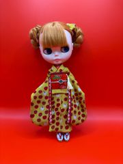 ブライス、リカちゃん(22cmドール)用大振袖正絹総裏付きフルセット178