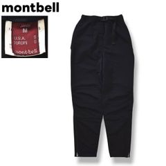 モンベル montbell ストレッチ ナイロン ソフトシェル クライミング パンツ ジップアップ バックルベルト M ブラック アウトドア ウェア タウンユース レジャー レディース
