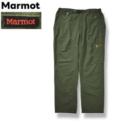 【デサント製】 マーモット Marmot ストレッチ ナイロン クライミング パンツ ジップアップ バックルベルト XL オリーブ アウトドア タウンユース レジャー アクティビティ メンズ