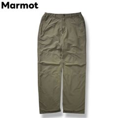 【デサント製】 マーモット Marmot ストレッチ ナイロン ウィンド パンツ 立体裁断 裏起毛 M グレージュ アウトドア ウェア タウンユース レジャー アクティビティ メンズ