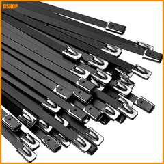 送料無料★OFFO 黒色ステンレスバンド長い 4.6mm×500mm(30本セット) 100％SUS304ステンレスステ 送料無料