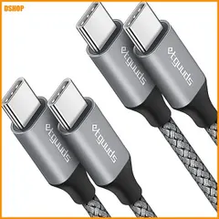 【期間限定】送料無料★etguuds USB C & USB C ケーブル【1m 2本 グレー】タイプc ケーブル 60W PD3.