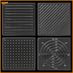 【激安】送料無料★BENECREAT 4点 アクリル刺し子ステンシル 刺し子テンプレート 12x12cm 点 ライン アーク ス