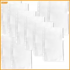 【激安】送料無料★システム手帳ポケット A6 10枚 ファスナーポケット DY.2ten バインダーポケット 6穴 PVC 透明