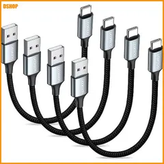 【即納】送料無料★aceyoon USB Type C ケーブル 20cm 短い 4本セット タイプC ケーブル 0.2M 最大