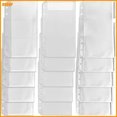送料無料★DY.2ten システム手帳 A6 バインダーポケット 15枚 6穴 PVC ファスナーポケット 名刺 クリア｜在庫あり
