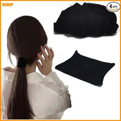 【激安】送料無料★ヘアゴム 黒 髪ゴム 髪留め ゴム 太め 跡がつかない 黒ゴム ヘアアレンジ グッズ ヘアリング お団子ヘアゴ