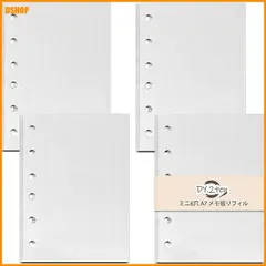 送料無料★DY.2ten メモ帳リフィル ミニ6穴【4冊セット】無地 システム手帳リフィル A7 ポケットサイズ クリー セール
