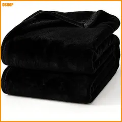 送料無料★Hansleep 毛布 セミダブル ブランケット もうふ 160x200cm ブラック 洗える 軽量 静電防止 送料無料