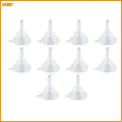 中古 送料無料★ミニ漏斗 じょうご 10個セット じょうご 小さい ミニ プラスチック 透明 ろうと ロート プラスチック製  即納