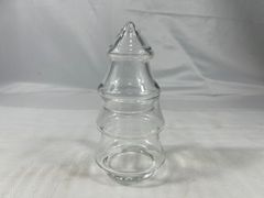 クリスマスツリー型 キャニスター ガラス ツリー クリスマス 容器 入れ物 小物入れ インテリア コレクション 置物 昭和 레트로 쇼와 레트로