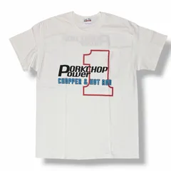 参考上代6930円 未使用 PORKCHOP GARAGE SUPPLY P POWER POCKET TEE ポケットTシャツ  ポークチョップガレージサプライ ホワイト L （25404M）