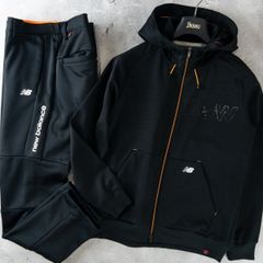 美品 new balance golf ニューバランス ゴルフ 上下 セットアップ ジップパーカー & ジョガーパンツ 裏起毛 メンズ 4 (M) 5 (L) / 黒