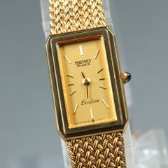 グッチ　時計　レディース 稼働品】 GUCCI 1800L ホワイト ゴールド 純正ブレス クオーツ