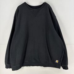 헌 옷 자동차 하트 Carhartt 스웨트 풀오버 크루넥 원포인트 큰 사이즈 무지 트레이너 4XL 블랙 남성