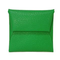 HERMES エルメス バスティア ヴェルソ シェブルミゾル ゴートスキン ローズダーリン グリーン ライト パステル ピンク バイカラー スナップボタン 小銭入れ 財布 미사용 シェーブル バンブー コインケース 078479CK