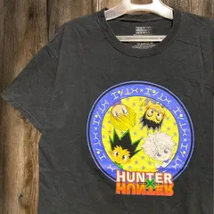アニメ Tシャツ HUNTER×HUNTER ゴン キルア クラピカ レオリオ キャラ ジャンプ 漫画 映画 黒 Lサイズ 古着 ビンテージ used vintage p10