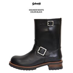 ショット Schott エンジニア ブーツ メンズ S28001-010 ブラック
