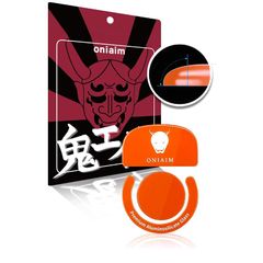 新品 鬼エイム マウスソール ロジクール Logicool G PRO X SUPERLIGHT 用 スーパーライト ゲーミング用 ラウンドエッジ加工 スピードタイプ Orange,ガラス 1